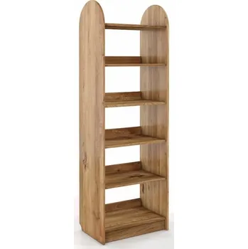 Knihovna Dubový regál Klip - 60 cm - bezbarvý lak