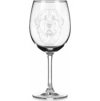 Sklenice Sklenice na víno s gravírovaným motivem – Tibetská doga – 2