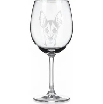 Sklenice Sklenice na víno s gravírovaným motivem – Toy foxteriér