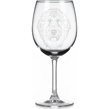 Sklenice Sklenice na víno s gravírovaným motivem – Komondor – 2