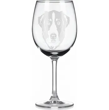 Sklenice Sklenice na víno s gravírovaným motivem – Appenzellský salašnický pes – 2