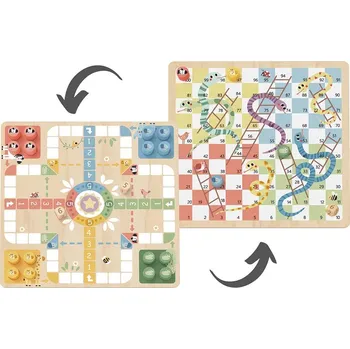 Dřevěná hračka Dřevěná stolní hra 2 v 1