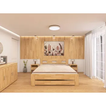 Postel Buková zvýšená manželská postel Bora Rozměr: 160x200, Moření: Wenge