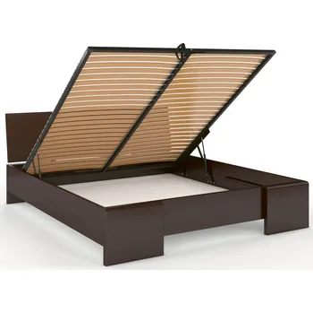Postel Zvýšená postel s úložným prostorem z masivu buk Hessler Rozměr: 120x200, Odstín moření: Palisander