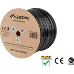 LANBERG LAN KABEL CAT.5E FTP 305M PEVNÝ VENKOVNÍ CU ČERNÝ FLUKE PŘEDÁN