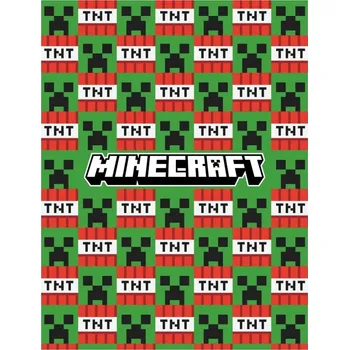 Dětská deka Halantex Coral fleece deka Minecraft - Creeper & TNT 130x170 cm zelená