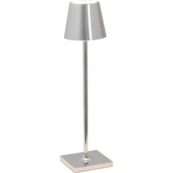 Lampička Zafferano, Stolní lampa Poldina Micro 27,5 cm stříbrná metalíza - Formadore