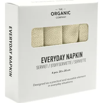 Papírový ubrousek The Organic Company, Ubrousky Everyday 20 x 20 cm světle žluté 4 ks - Formadore