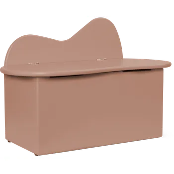 Úložný box Ferm Living, Lavice Slope s úložným prostorem, růžová - Formadore