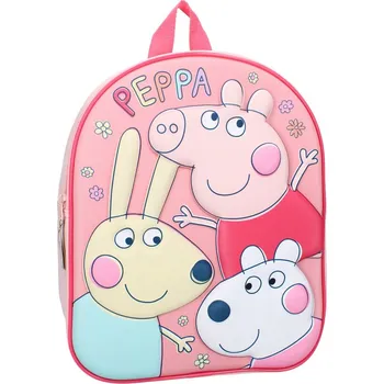 Dětský batoh Vadobag • Dívčí 3D batoh Prasátko Peppa s kamarádkami - 9L