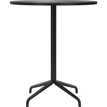 Jídelní stůl Audo Copenhagen, Barový stůl Harbour Column Star Base s deskou pokrytou linoleem 80 cm černý - Formadore
