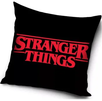 Dekorativní polštářek Carbotex • Polštář Stranger Things - motiv Black - 40 x 40 cm