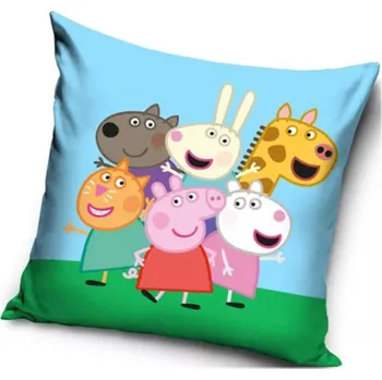 Carbotex • Polštář Prasátko Peppa s kamarády - 40 x 40 cm