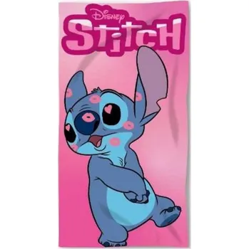 MLC • Dívčí plážová osuška Lilo & Stitch - motiv V záplavě polibků - 100% bavlna - 70 x 140 cm