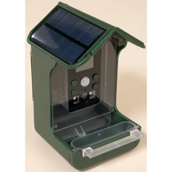 Krmítko pro ptáka TIAKI Krmítko pro ptáky s kamerou 15,5 x 10 x 17,5 cm zelené