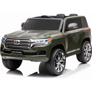 Dětské elektrovozidlo Dětské elektrické autíčko TOYOTA LAND CRUISER Army zelená (2x Motor 12V, Lakované Army Zelená, 2.4G DO, EVA Kola)