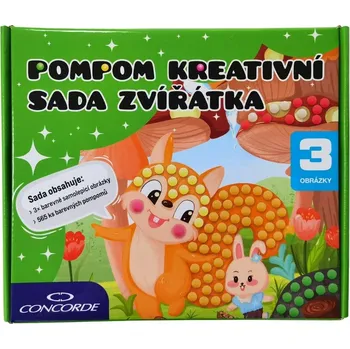 Výtvárné potřeby Pompom kreativní sada Zvířátka