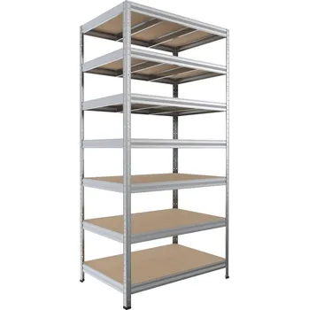 Prodejní regál Regál na šanony Biedrax 60 x 120 x 270 cm, pozinkovaný - 7 polic MDF