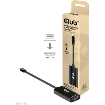 Video kabel Club3D aktivní adaptér mini DisplayPort 1.4 na HDMI 4K120Hz s DSC1.2 M/F