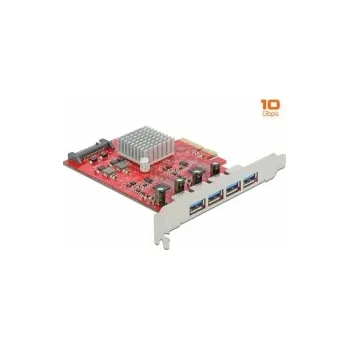 Delock PCI Express x4 Karta na 4 x externí SuperSpeed USB 10 Gbps (USB 3.2 Gen 2) USB Typ-A samice