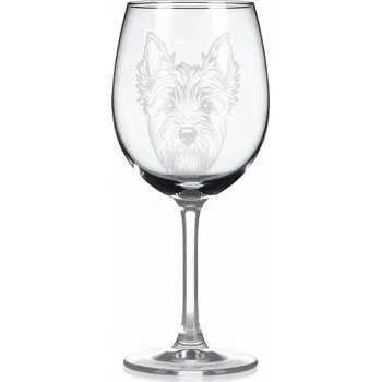 Sklenice Sklenice na víno s gravírovaným motivem – Norwich teriér – 4