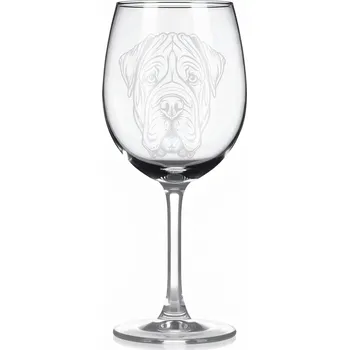 Sklenice Sklenice na víno s gravírovaným motivem – čínský šarpej