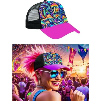 Karnevalový doplněk Guirca Kšiltovka "psychotická" barevná