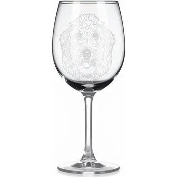 Sklenice Sklenice na víno s gravírovaným motivem – Labradoodle