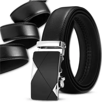 Opasek Automatický opasek z černé kvalitní umělé kůže, šířka 3,5 mm, délka 125 cm