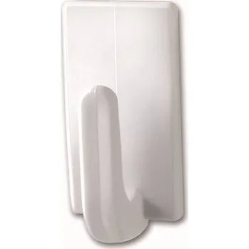 Věšák Háček lepicí, obdelníkový, malý, bílý, Powerstrips, TESA