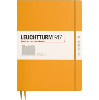 Diář Leuchtturm 1917, Zápisník Leuchtturm 1917 A4+ linkovaný v tvrdých deskách, 123 stran, oranžový, 100 g/m² - Formadore