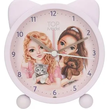 Hra na zahradu Depesche 13548 TOPModel Kitty and Doggy - Budík v růžové barvě pro děti, s motivem psa a kočky a