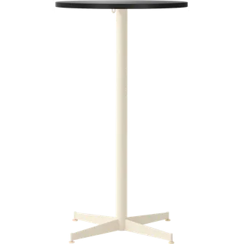 Jídelní stůl Audo Copenhagen, Barový stůl Nook Star Base Linoleum s krémovou podstavou, 60 cm, černý - Formadore