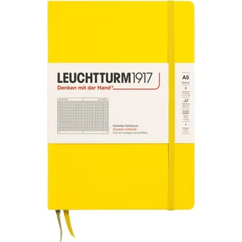 Diář Leuchtturm 1917, Zápisník Leuchtturm 1917 A5, linkovaný, v pevné vazbě, 251 stran, citronový, 80 g/m² - Formadore