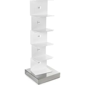 Knihovna Opinion Ciatti, Policový regál Ptolomeo se stříbrným podstavcem 75 cm bílý - Formadore