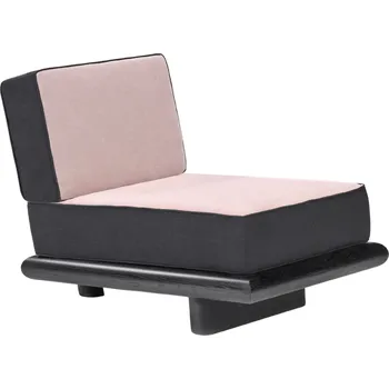 Serax, Jednomístná pohovka Ono Velvet, 95 cm, růžovo-černá, černý dub - Formadore