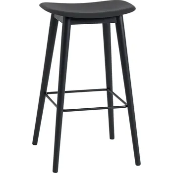 Barová židle Muuto, Barová židlička Fiber 75 cm černá - Formadore