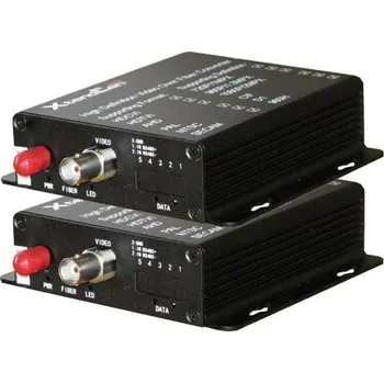 Síťový kabel XtendLan HD-CVI/AHD/TVI/PAL opto konvertor, až do 1080p, 1x Video,ST,single i multimode, pár