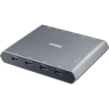 KVM přepínač Aten US3311-AT-G 2-portový 4K DisplayPort USB-C Dokovací přepínač KVM s PD pass-throught