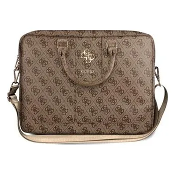 brašna na notebook Guess PU 4G Metal Logo Taška na Notebook 15/16" Brown