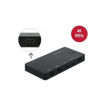 KVM přepínač Delock HDMI / USB-C™ KVM Switch 4K 60 Hz s USB 2.0