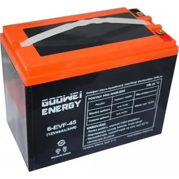 Trakční baterie GOOWEI ENERGY Pb trakční záložní akumulátor VRLA GEL 12V/45Ah (6-EVF-45)