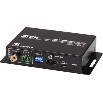 Audio Aten 4K HDMI Repeater with Audio Embedder and De-Embedder