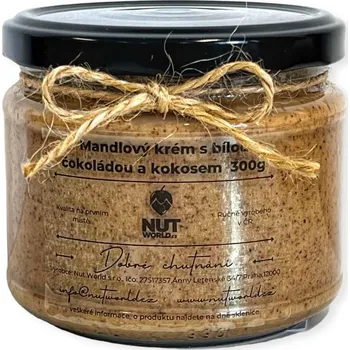 Nutworld.cz Mandlový krém s bílou čokoládou a kokosem 300g