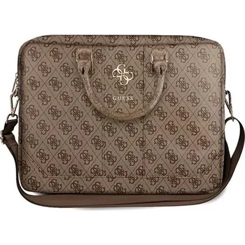 brašna na notebook Guess PU 4G Metal Logo brašna pro 15/16" Macbook/notebook hnědá