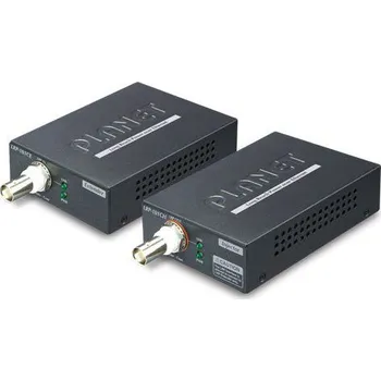 Switch PLANET LRP-101C-KIT PoE over coax kit, napájení po koaxu, PoE až na 500m, sada vysílač a přijímač