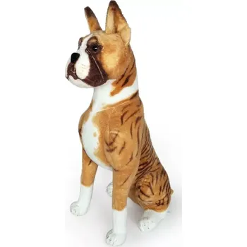 plyšák Plyšový pes Boxer Dapple sedící 64cm (Hebký a věrný společník)