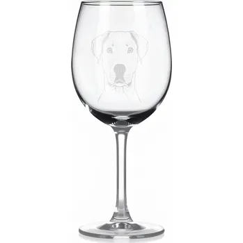 Sklenice Sklenice na víno s gravírovaným motivem – Black Mouth Cur – 3