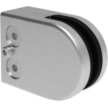 Zábradlí Hahn Steel Držák skla 65 x 43 mm pro plochý podklad, model 22P2 - nerez AISI 304, pro sklo 8mm, broušený