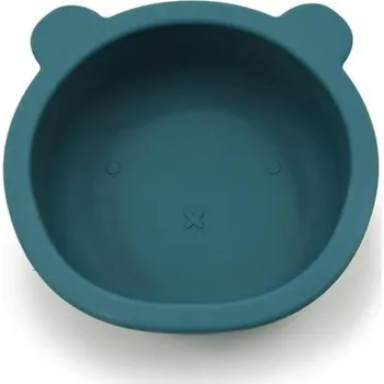 dětská miska BocioLand Silikonová miska s přísavkou Medvídek 12 cm Tyrkysová
